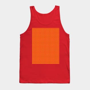 Orange Fire Brick Pattern Tank Top